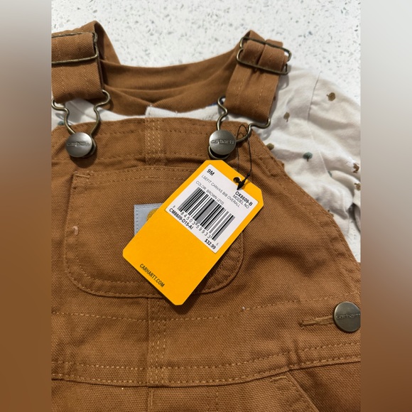 Carhartt Kids Overalls in Chestnut Brown - Picture 2 of 3